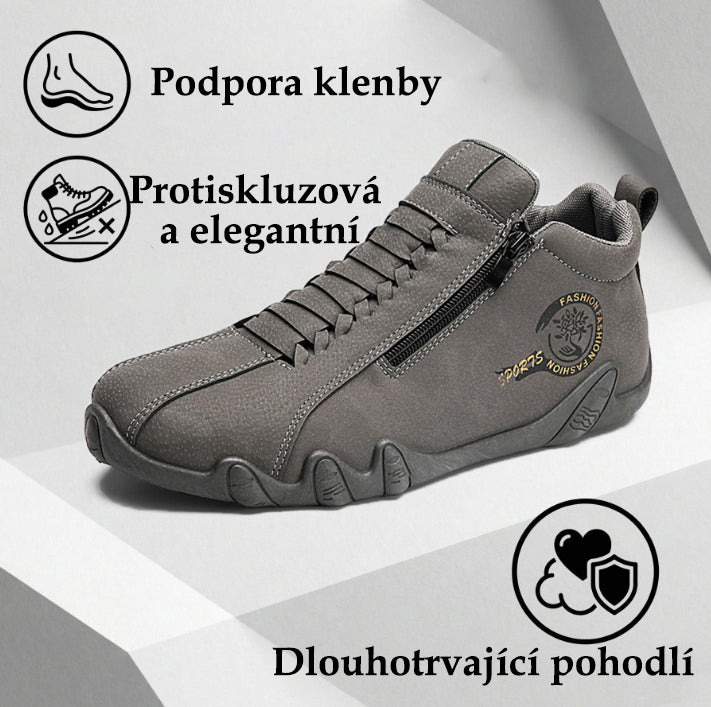 (🔥 Poslední den – speciální sleva 50 %!) Ortopedická obuv Wrapmio® — 👞 Ručně zpracovaný svršek z hovězí kůže; voděodolná a protiskluzová; poskytuje oporu klenbě a účinně ulevuje od bolesti.
