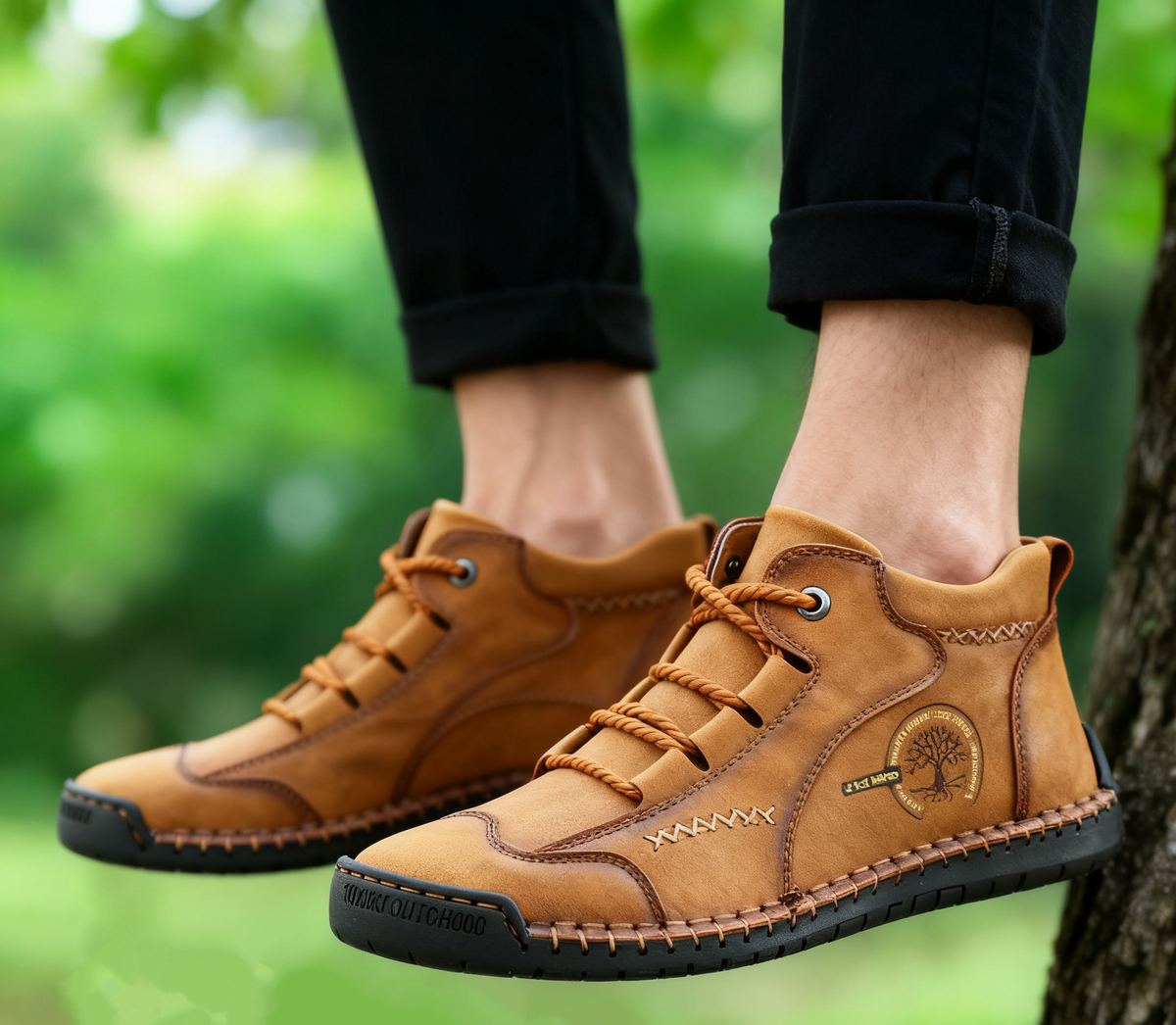 Wrapmio® | Vyrobeno z prvotřídní telecí kůže | Podložka pro podporu klenby | Uvolňuje tlak na chodidla během dlouhých procházek!