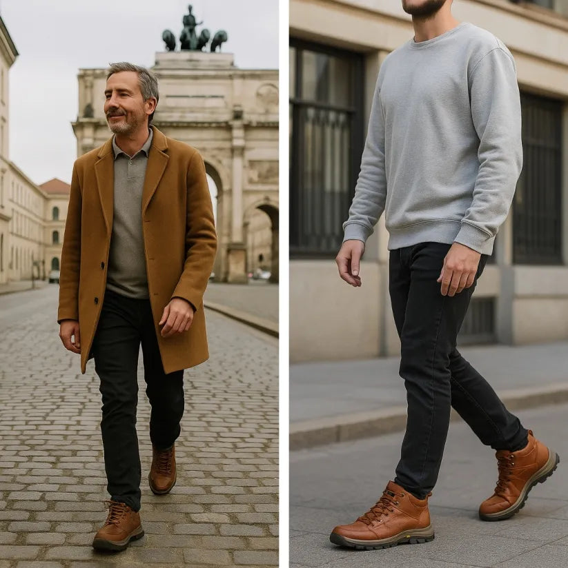 🎉Poslední den! Sleva 50 %! ✅ Boty z pravé hovězí kůže s vyšším lícem ✅ Odolné a voděodolné ✅ Poskytují oporu klenby pro úlevu od bolesti zad, kloubů a nohou.