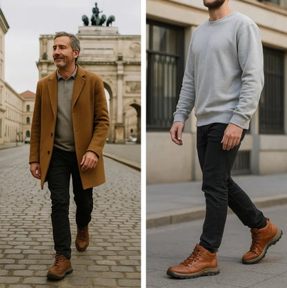 🎉Poslední den! Sleva 50 %! ✅ Boty z pravé hovězí kůže s vyšším lícem ✅ Odolné a voděodolné ✅ Poskytují oporu klenby pro úlevu od bolesti zad, kloubů a nohou.