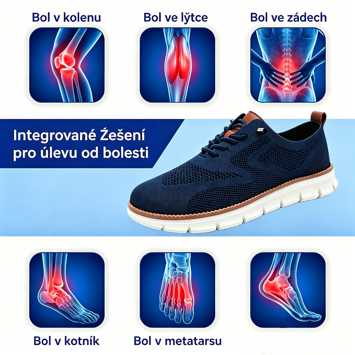 Ortopedická obuv Wrapmio® [🔥Nabídka za poloviční cenu🎁] Prodyšná a pohodlná vycházková obuv | Design s podporou klenby | Zmírňuje bolest nohou