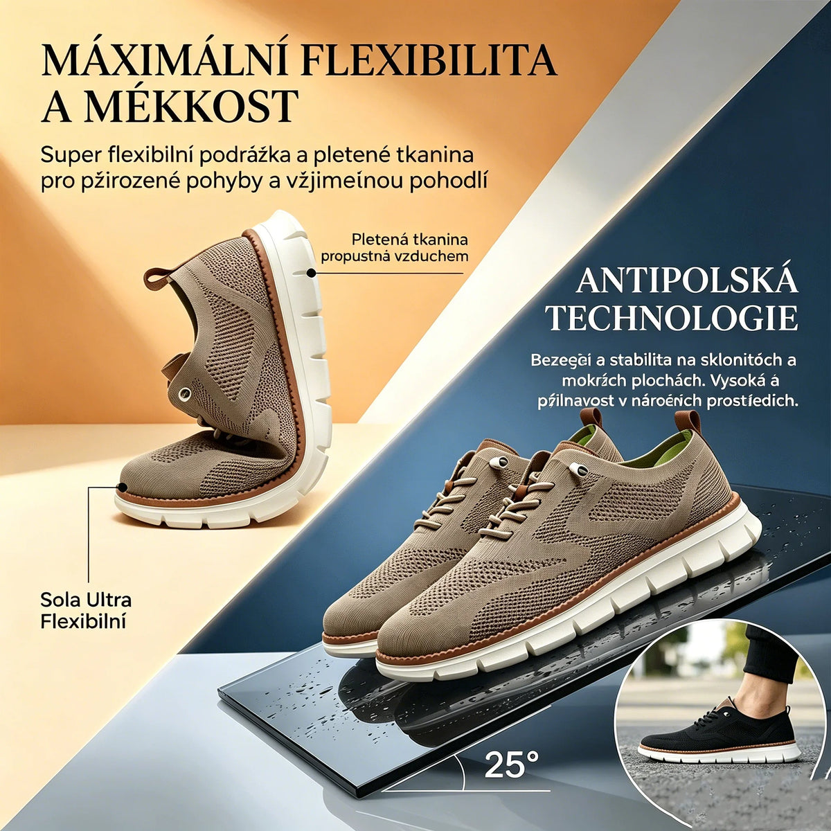 Ortopedická obuv Wrapmio® [🔥Nabídka za poloviční cenu🎁] Prodyšná a pohodlná vycházková obuv | Design s podporou klenby | Zmírňuje bolest nohou
