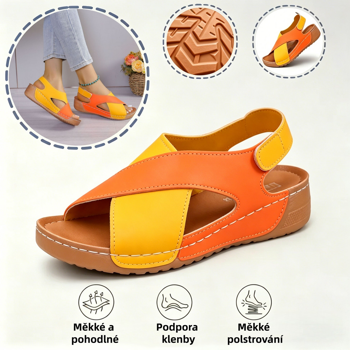🔥 Časově omezená nabídka: sleva 50 %! Letní ortopedické sandály: ergonomicky tvarované pro pohodlí, prodyšnost a úlevu od bolesti ✅