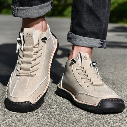(🔥 Sleva 50 % – Nenechte si to ujít!) Kožené boty „Zero Fatigue“: Boční zip, podpora klenby a protiskluzová podrážka – Ergonomický design zmírňuje únavu.