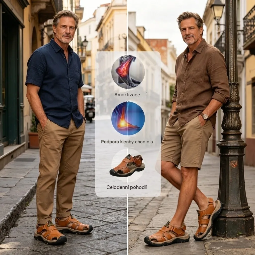 🎁Dnes za poloviční cenu - nenechte si to ujít|Ergonomicky tvarované ortopedické sandály - bezbolestná chůze👞usnadňují chůzi