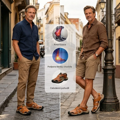🎁Dnes za poloviční cenu - nenechte si to ujít|Ergonomicky tvarované ortopedické sandály - bezbolestná chůze👞usnadňují chůzi