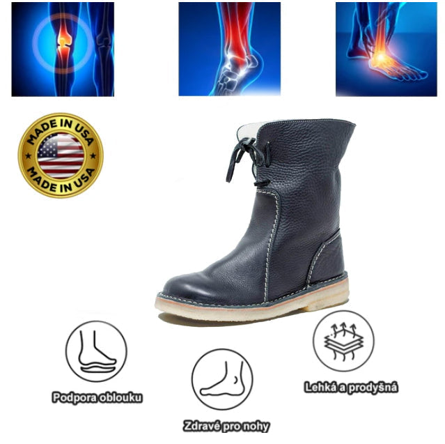 Ortopedická obuv Wrapmio® | Ergonomicky tvarované boty, které jsou pohodlné, stylové a zmírňují nepohodlí nohou.