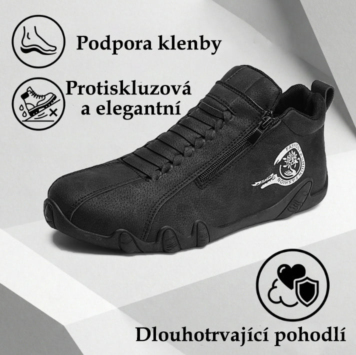 (🔥 Poslední den – speciální sleva 50 %!) Ortopedická obuv Wrapmio® — 👞 Ručně zpracovaný svršek z hovězí kůže; voděodolná a protiskluzová; poskytuje oporu klenbě a účinně ulevuje od bolesti.