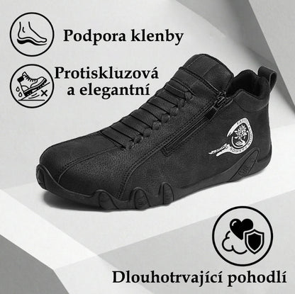 (🔥 Poslední den – speciální sleva 50 %!) Ortopedická obuv Wrapmio® — 👞 Ručně zpracovaný svršek z hovězí kůže; voděodolná a protiskluzová; poskytuje oporu klenbě a účinně ulevuje od bolesti.