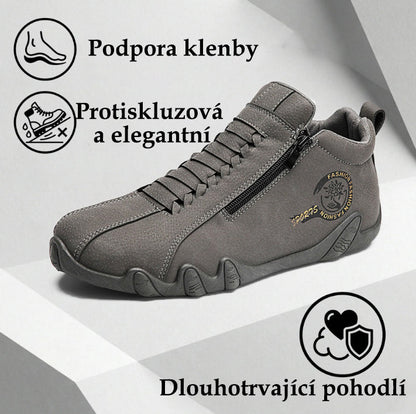 (🔥 Poslední den – speciální sleva 50 %!) Ortopedická obuv Wrapmio® — 👞 Ručně zpracovaný svršek z hovězí kůže; voděodolná a protiskluzová; poskytuje oporu klenbě a účinně ulevuje od bolesti.