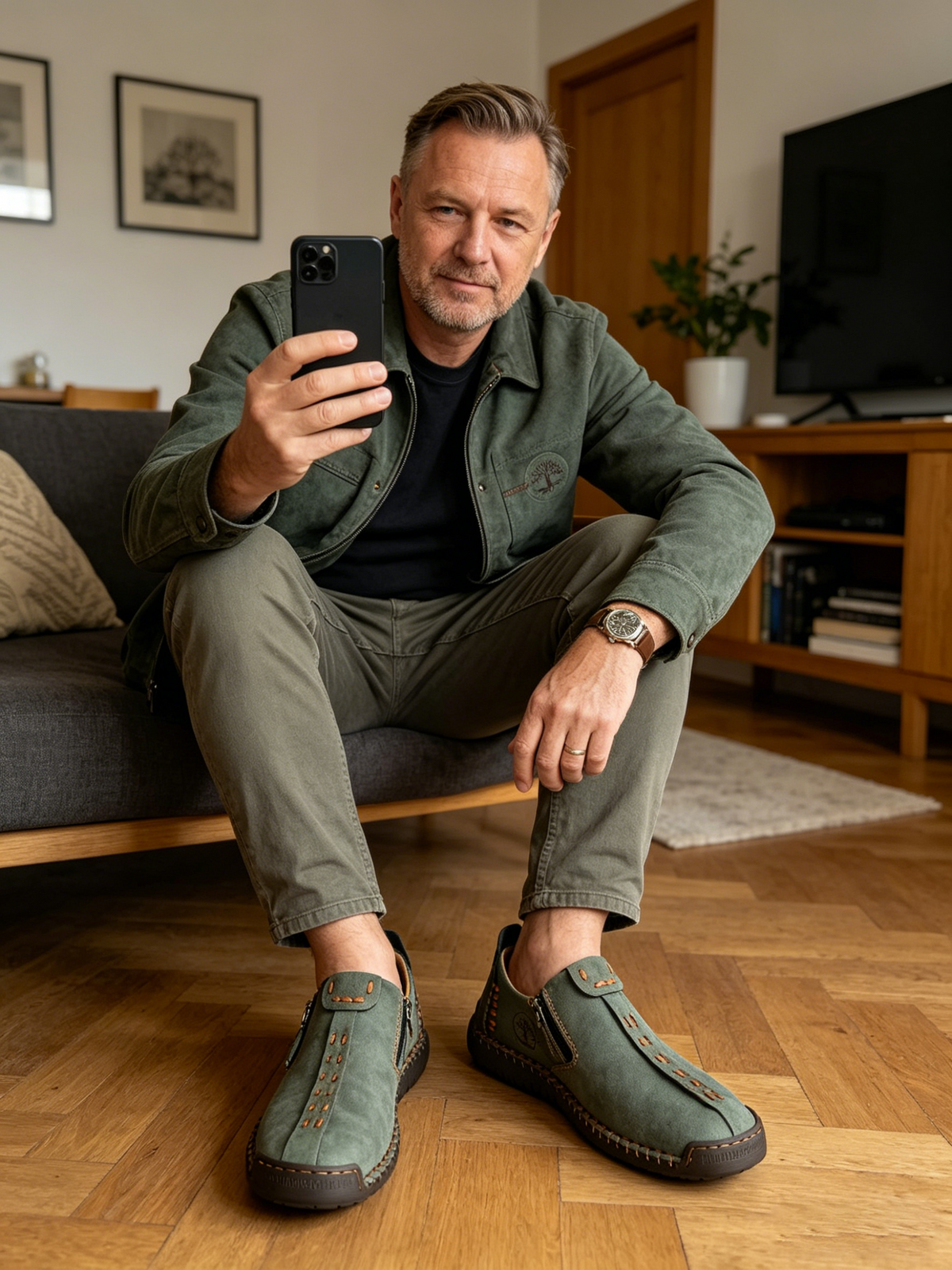 🐂 Pánské boty z telecí kůže, vyrobené v Austrálii 👞 Ručně šité, snadno se nazouvají a vyzouvají ✅ Podpora klenby, zmírnění bolesti – pohodlná chůze