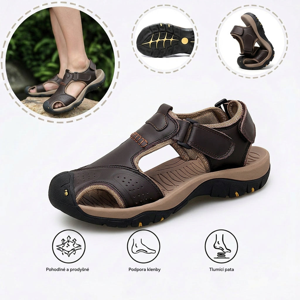 🎁Dnes za poloviční cenu - nenechte si to ujít|Ergonomicky tvarované ortopedické sandály - bezbolestná chůze👞usnadňují chůzi