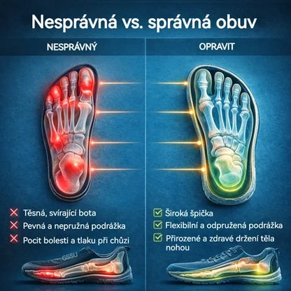 🔥 Poslední den! Sleva 50 % 🎁 Pohodlná turistická obuv: Ortopedická obuv určená pro osoby s potížemi nohou ✅ Poskytuje oporu klenby a ulevuje od bolesti nohou.