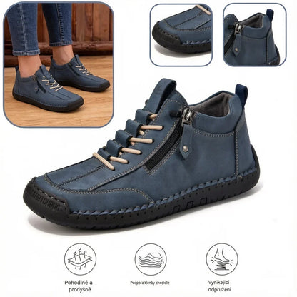 (🔥 Sleva 50 % – Nenechte si to ujít!) Kožené boty „Zero Fatigue“: Boční zip, podpora klenby a protiskluzová podrážka – Ergonomický design zmírňuje únavu.