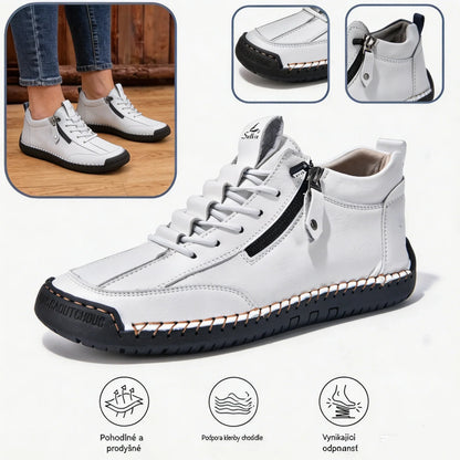 (🔥 Sleva 50 % – Nenechte si to ujít!) Kožené boty „Zero Fatigue“: Boční zip, podpora klenby a protiskluzová podrážka – Ergonomický design zmírňuje únavu.