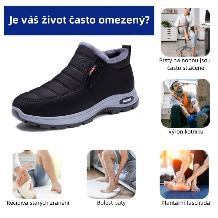 🎉 Dnešní speciální nabídka: sleva 50 % – nenechte si ji ujít! ⏰ Ergonomická ortopedická zimní obuv, která účinně ulevuje od bolesti nohou, kolen a zad ✅ vhodná pro muže i ženy.