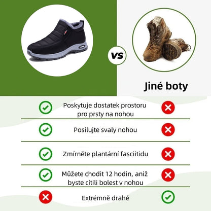 🎉 Dnešní speciál: 70% sleva - Nenechte si ujít! ⏰ Ergonomicky tvarovaná ortopedická zimní obuv, která účinně ulevuje od bolesti nohou, kolen a zad - vhodná pro muže i ženy.