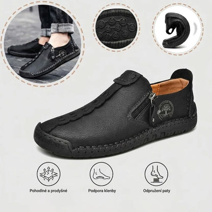 🐂 Pánské boty z telecí kůže, vyrobené v Austrálii 👞 Ručně šité, snadno se nazouvají a vyzouvají ✅ Podpora klenby, zmírnění bolesti – pohodlná chůze