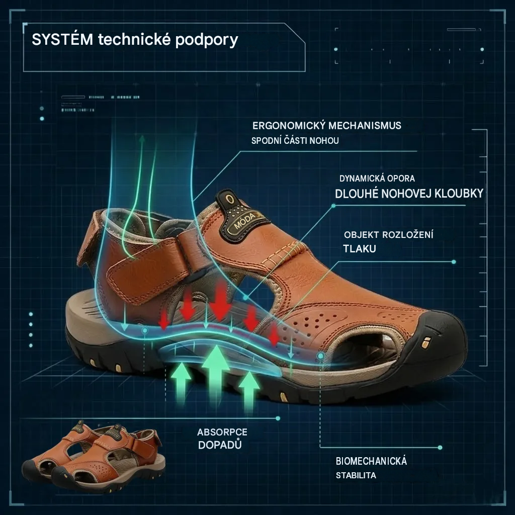 🎁Dnes za poloviční cenu - nenechte si to ujít|Ergonomicky tvarované ortopedické sandály - bezbolestná chůze👞usnadňují chůzi