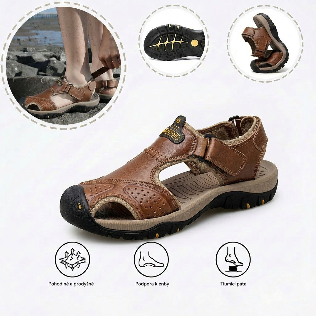 🎁Dnes za poloviční cenu - nenechte si to ujít|Ergonomicky tvarované ortopedické sandály - bezbolestná chůze👞usnadňují chůzi